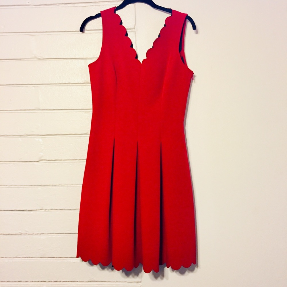 BANANA REPUBLIC A-Line Scalloped Hem Dress
